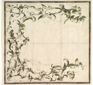 تصميم لعنصر تأطير ، 1712-93. بواسطة فرانشيسكو غواردي.