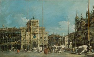 بالألمانية: Der Uhrturm am Markusplatz برج الساعة في ساحة القديس ماركوس بواسطة فرانشيسكو غواردي