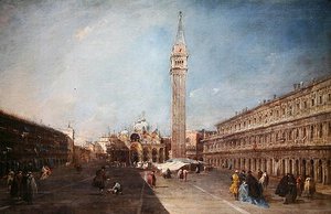 ساحة سان ماركو (زيت على قماش) بواسطة فرانشيسكو غواردي