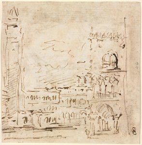 ساحة سان ماركو مع قصر دوجيس ، 1773-1778. بواسطة فرانشيسكو غواردي
