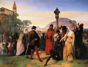 صلاة الغروب الصقلية ، تنتقم عروس روجيرو ماسترانجيلو من باليرمو التي أهانها الفرنسي ديريتو بموته بواسطة فرانشيسكو هايز