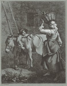 الراعي الصبي يتحدث إلى فتاة المزرعة ، 1764. بواسطة فرانشيسكو لندنيو