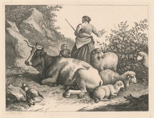 راعية مع طفل ، بعد عام 1776. بواسطة فرانشيسكو لندنيو