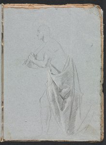 فيرونا كراسة الرسم: ذكر يقف مع الأقمشة صفحة 19 ، 1760. بواسطة فرانشيسكو لورينزي