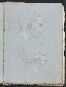 فيرونا كراسة الرسم: رأسان الصفحة 85 ، 1760. بواسطة فرانشيسكو لورينزي