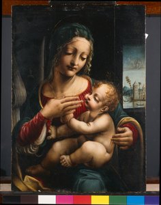 العذراء والطفل ، 1490-1500 (زيت على اللوح) بواسطة فرانشيسكو نابوليتانو