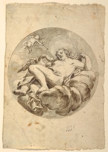 رسم، مشروع لوحة جدارية للسقف: ليدا والبجعة، حوالي عام 1775