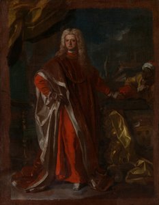 دييغو Pignatelli dAragona 1687-1750 وخادم أفريقي مستعبد ، ربما 1731 أو 1732.