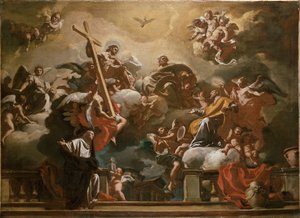 الثالوث الأقدس مع القديس فيليب نيري في المجد ، 1727-1730