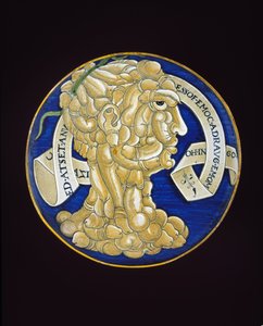 صحن برأس مركب من القضيب ، c.1536 (الفخار المزجج بالقصدير ، مايوليكا)
