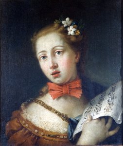 لوحة ل V. Zugno تصور مغني البندقية ، Museo di Brera ، ميلانو.