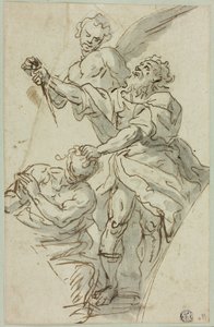 رسم تخطيطي لسباندريل مع ذبيحة إسحاق بواسطة Francesco de Mura