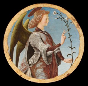 Griffoni Polyptych: ملاك البشارة ، حوالي 1472-1473. بواسطة فرانشيسكو ديل كوسا
