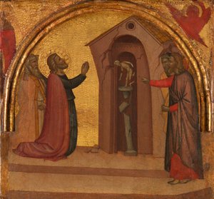 يتسبب القديس يوحنا الإنجيلي في انهيار معبد وثني ، كاليفورنيا. 1370.