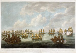 معركة بين الأسطول الصيني وأسطول فرنسي في 15 فبراير 1804 بواسطة فرانسيس (بعد) سارتوريوس