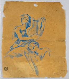 رسم من اثنين من الملائكة بواسطة فرانسيس أوغستوس لاثروب