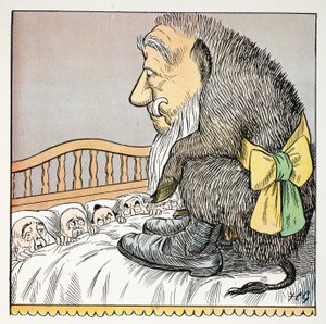 O ، رسم توضيحي من الأبجدية Struwwelpeter ، الآية التي كتبها Harold Begbie (1871–1929) بواسطة فرانسيس كاروثرز جولد