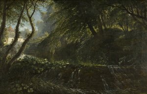 مشهد النهر مع Weir and Mill ، حوالي عام 1823 بواسطة فرانسيس دانبي