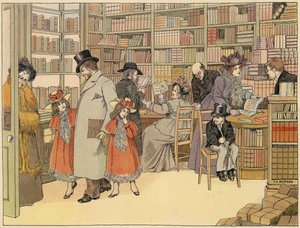 كتاب بيدفورد للمحلات التجارية: بائع الكتب (طباعة حجرية ملونة) بواسطة فرانسيس دونكين بيدفورد