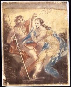 فينوس وأدونيس ، بعد لوحة بنيامين ويست (1738-1820) 1778-81 (الرسم الميكانيكي)