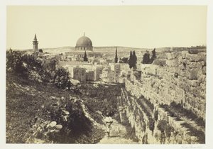 حائط المدينة ومسجد عمر، القدس بواسطة فرانسيس فريث