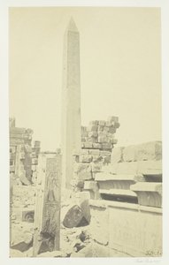 مسلة وجرانيت لوتس عمود ، الكرنك ، 1857. بواسطة فرانسيس فريث