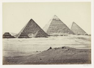 بيراميدز فان جيزه أهرامات الجيزة. من الجنوب الغربي (العنوان على الكائن) بواسطة فرانسيس فريث