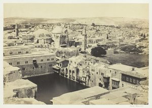 بركة حزقيا ، من برج هيبيكس ، أورشليم ، 1857. بواسطة فرانسيس فريث
