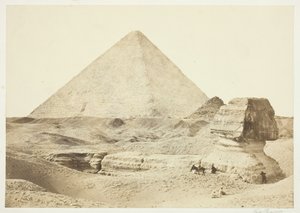 طبع Sphynx و Great Pyramid ، 1857 ، 1862. بواسطة فرانسيس فريث