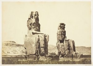 تماثيل ممنون ، 1857 ، طبعت عام 1862. بواسطة فرانسيس فريث