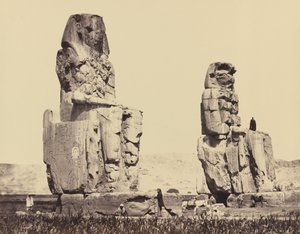 تماثيل السهل، طيبة، 1858 (الصورة) بواسطة فرانسيس فريث