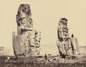 تماثيل السهل ، طيبة ، 1858. بواسطة فرانسيس فريث