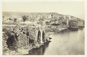 بلدة وبحيرة طبريا ، من الجنوب ، 1857. بواسطة فرانسيس فريث