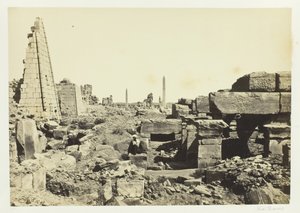 منظر في الكرنك ، من جرانيت بايلون ، 1857.