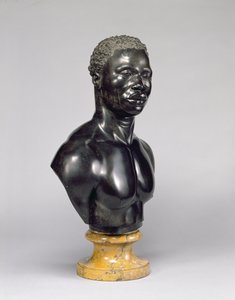 تمثال نصفي لرجل ، ج 1758 (الحجر الجيري الأسود والرخام الأصفر) (انظر أيضًا 281574) بواسطة فرانسيس هاروود