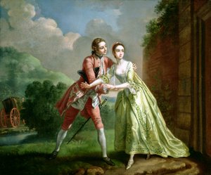 روبرت لوفليس يستعد لخطف كلاريسا هارلو من "كلاريسا" بقلم صامويل ريتشاردسون (1689-1761) بواسطة فرانسيس هايمان