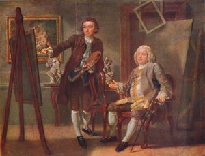 روبرت والبول ، إيرل أورفورد الأول ، KG ، في استوديو فرانسيس هايمان ، RA ، c1748-1750 ، 19 بواسطة فرانسيس هايمان