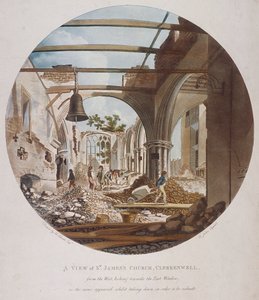 منظر لكنيسة سانت جيمس ، كليركينويل ، إيسلينجتون ، لندن ، 1789