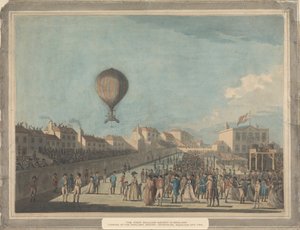 أول صعود بالون في إنجلترا ، سبتمبر 1784 ، من أرض المدفعية ، مورفيلدز