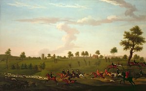 Hunting Scene: Full Cry, c.1755-60 (oil on canvas)