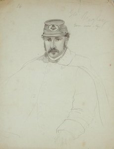 الجنرال نيجلي ، جيش الاتحاد ، حوالي عام 1860 (قلم رصاص على ورق) بواسطة فرانسيس شيل