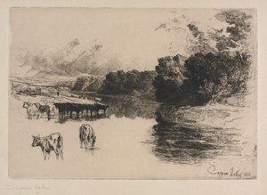 نهر لانكشاير ، 1881. بواسطة فرانسيس سيمور هادن