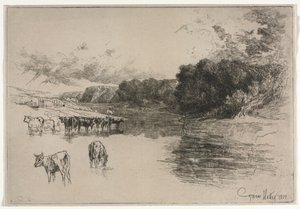 نهر لانكشاير ، 1881. بواسطة فرانسيس سيمور هادن