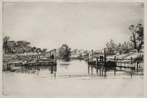 Egham Lock. بواسطة فرانسيس سيمور هادن