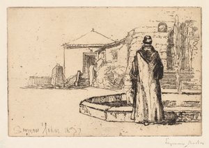 راهب في نافورة ، 1877. بواسطة فرانسيس سيمور هادن