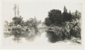 بركة Shere Mill (اللوحة الأكبر) ، 1860 بواسطة فرانسيس سيمور هادن