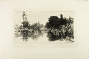 Shere Mill Pond رقم II (صحن كبير) بواسطة فرانسيس سيمور هادن