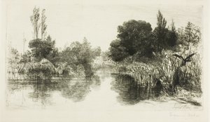 Shere Mill Pond رقم II (صحن كبير) بواسطة فرانسيس سيمور هادن