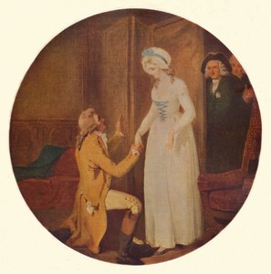 يونغ مارلو وملكة جمال هاردكاسل: مشهد من هي Stoops to Conquer by Oliver Goldsmith Act V، Sc بواسطة فرانسيس ويتلي