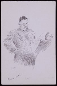 صورة لأوبري هاموند ، حوالي عام 1934 (قلم رصاص على ورق) بواسطة فرانسيس ويلفريد لوسون